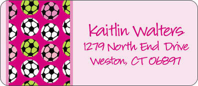 Girls Soccer Return Address Labels